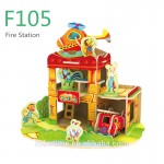 Fire Station Forest Cabin - Puzzle 3D din lemn
